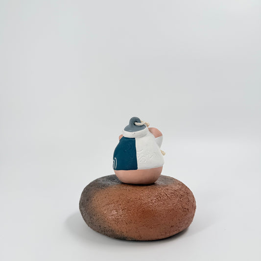 Awa Odori Statue – Japanese Ceramic Festival Figurine with Hanging Cord | 阿波踊り