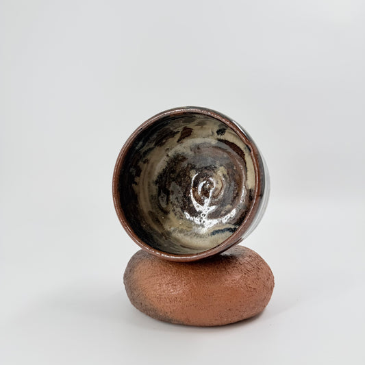 Chawan – "Kuro Yama" Pattern Handmade Ceramic Tea Bowl | 黒山茶碗