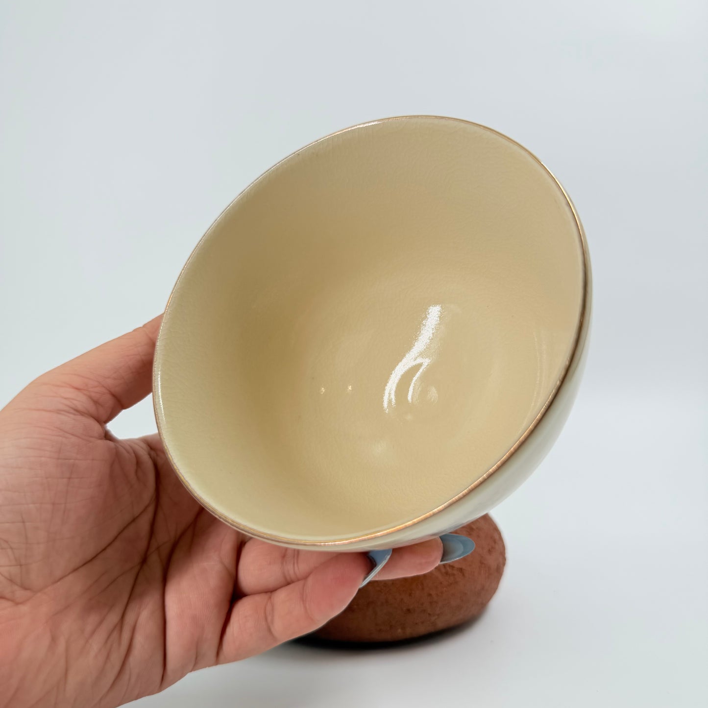 Chawan – "Kikko Hana" Pattern Ceramic Tea Bowl