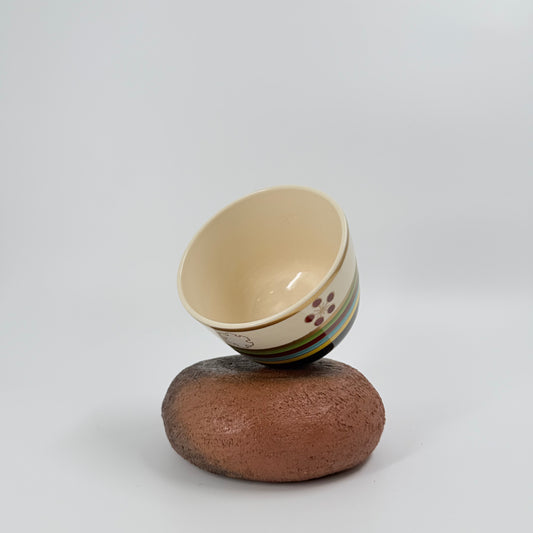 Chawan – “Goshiki Hana” Pattern Ceramic Tea Bowl | 五色花茶碗