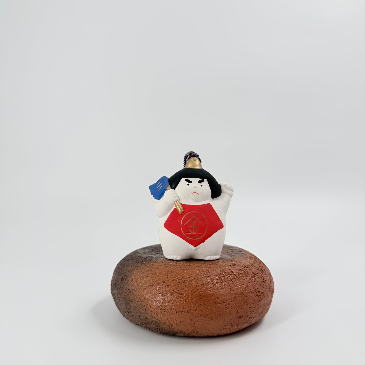 Kintaro Statue – Japanese Ceramic Figurine of Golden Boy with Axe | 金太郎