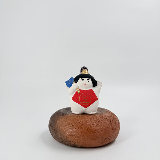 Kintaro Statue – Japanese Ceramic Figurine of Golden Boy with Axe | 金太郎