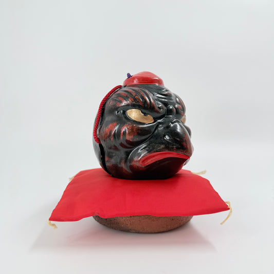 Karasu Tengu Statue – Japanese Clay Bell Ornament | 烏天狗鈴