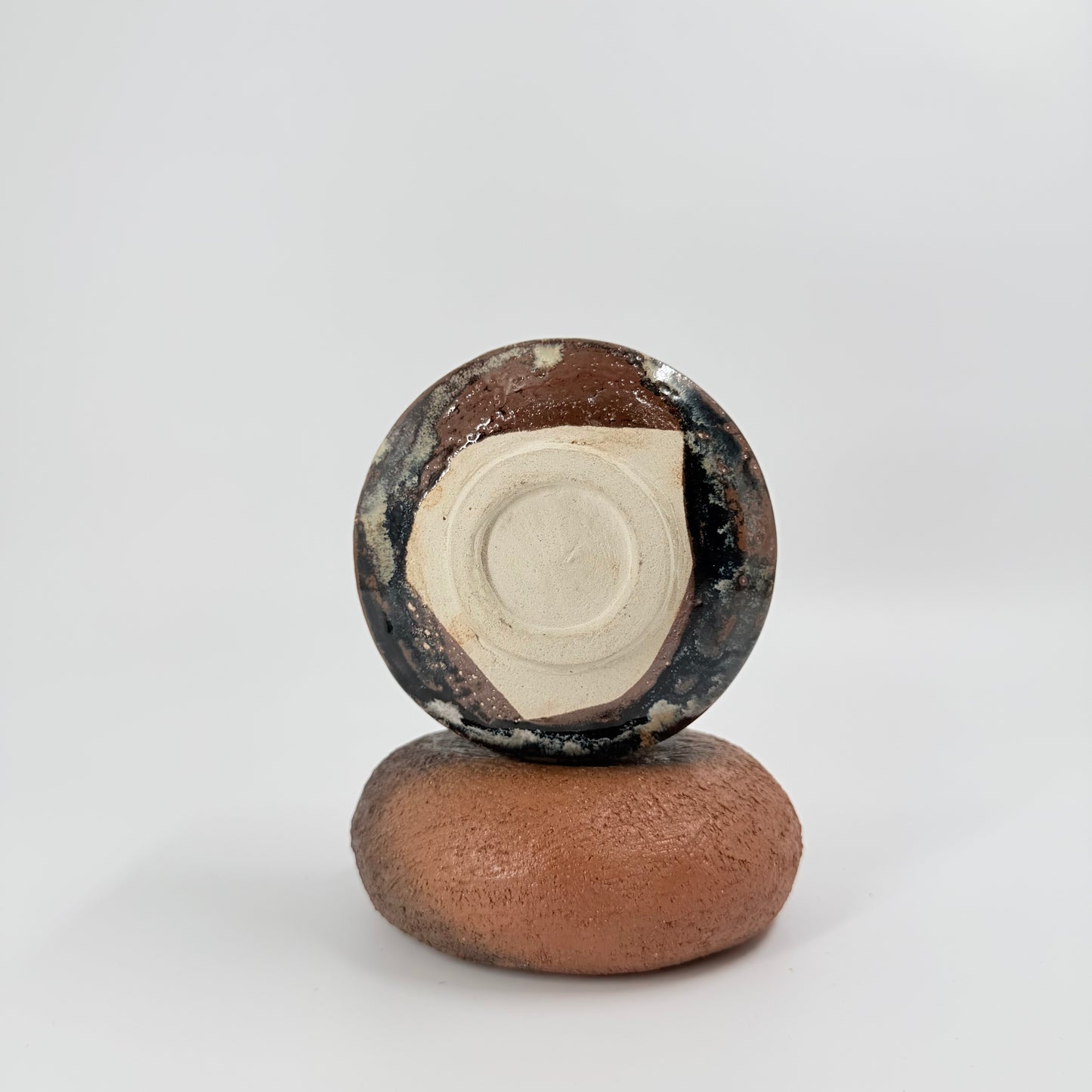 Chawan – "Kuro Yama" Pattern Handmade Ceramic Tea Bowl