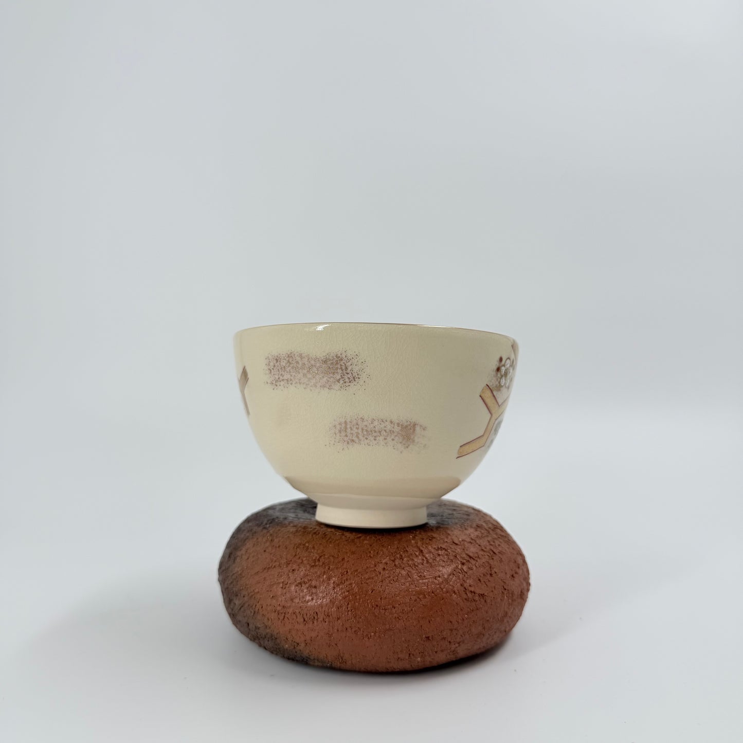Chawan – "Kikko Hana" Pattern Ceramic Tea Bowl