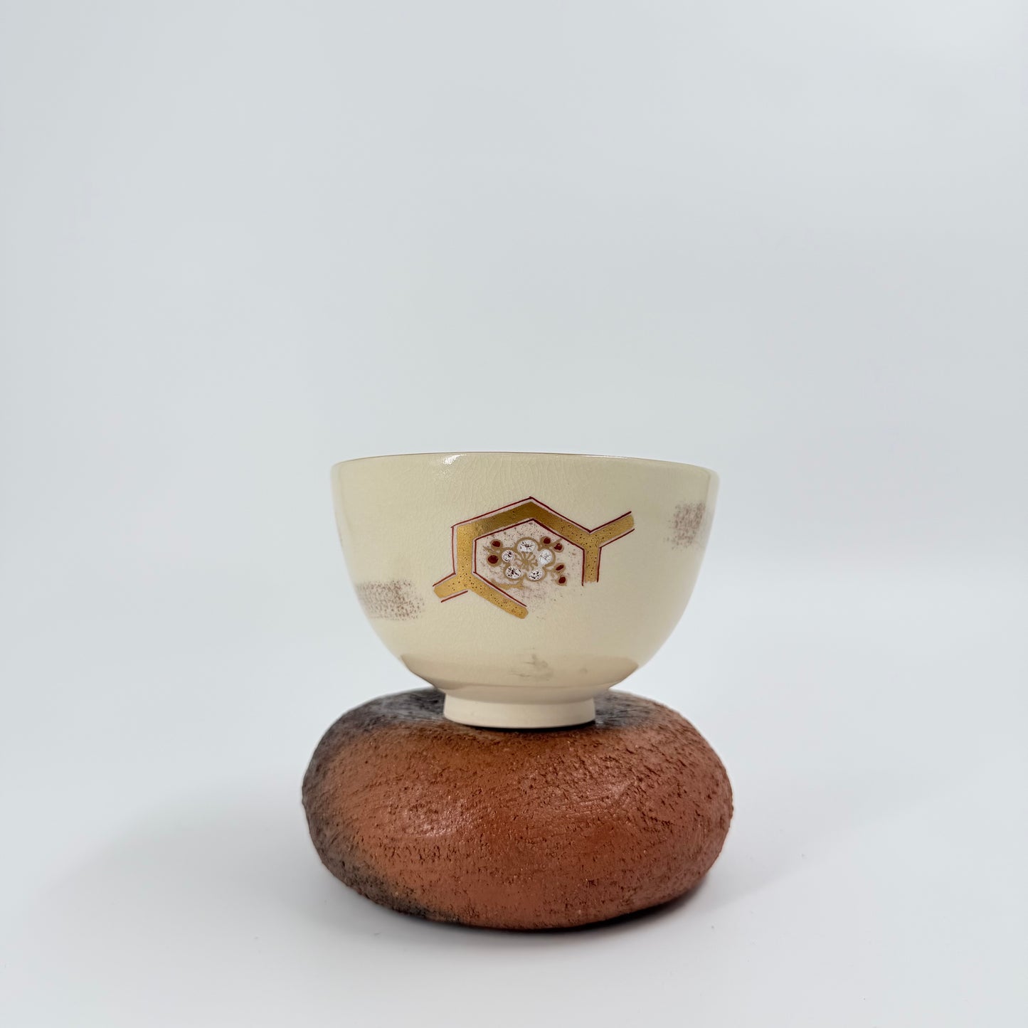 Chawan – "Kikko Hana" Pattern Ceramic Tea Bowl