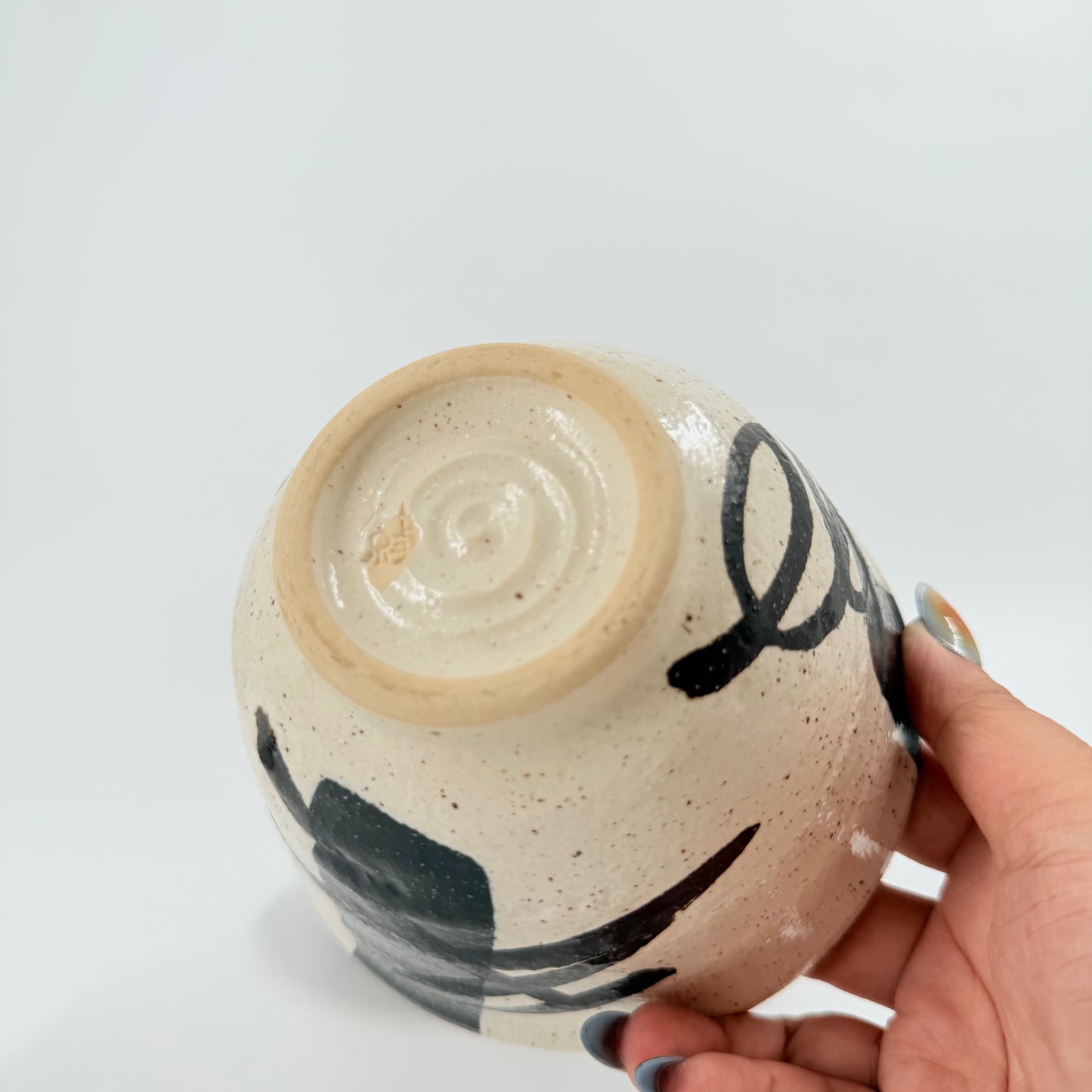 Chawan – “Sumi Brush” Pattern Ceramic Tea Bowl | 墨刷茶碗